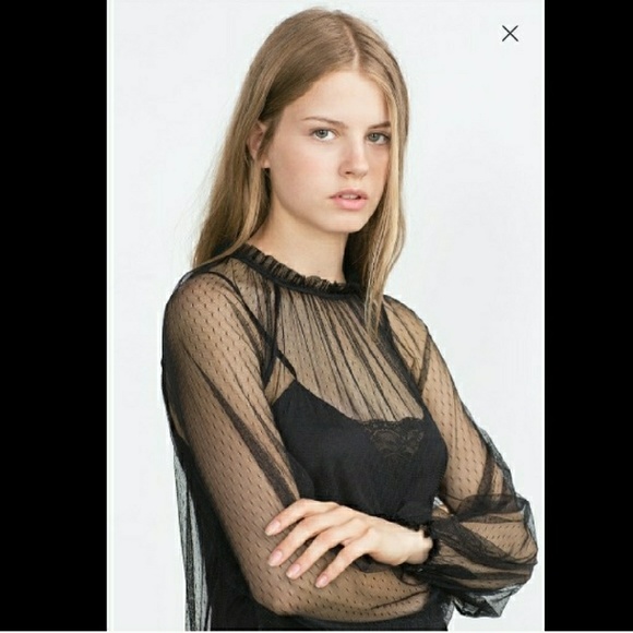 SOLD - NWT Zara Black Lace Maxi Dress - Picture 2 of 3